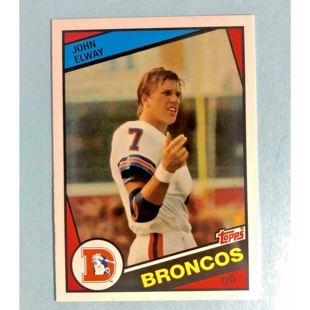 2012 Topps  Denver Broncos ,John Elway 1984 RC reprint Card #63 Original Back